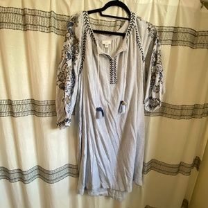 J. Jill Scandinavian embroidered casual dress